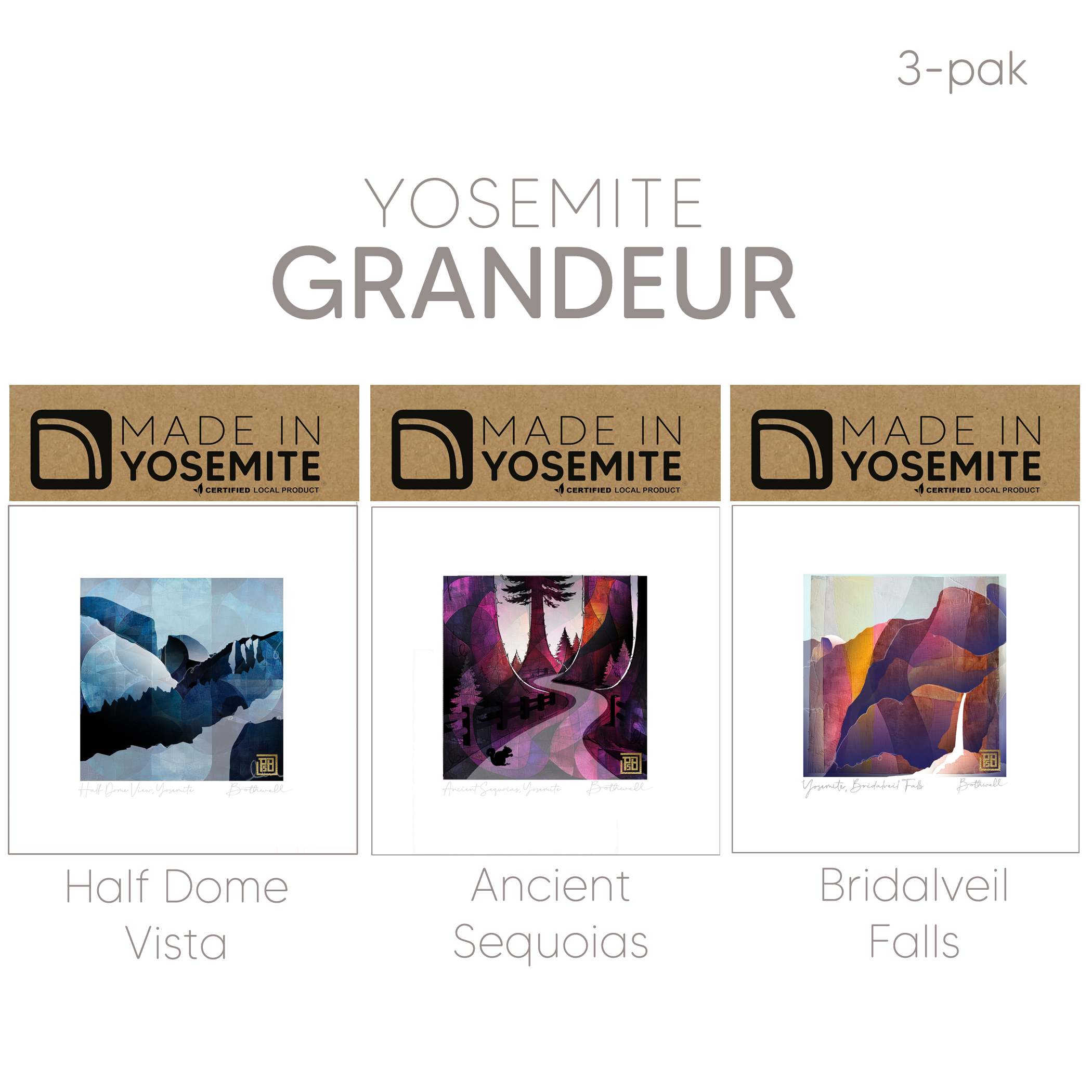 Yosemite Grandeur — 3-Pack Print Set
