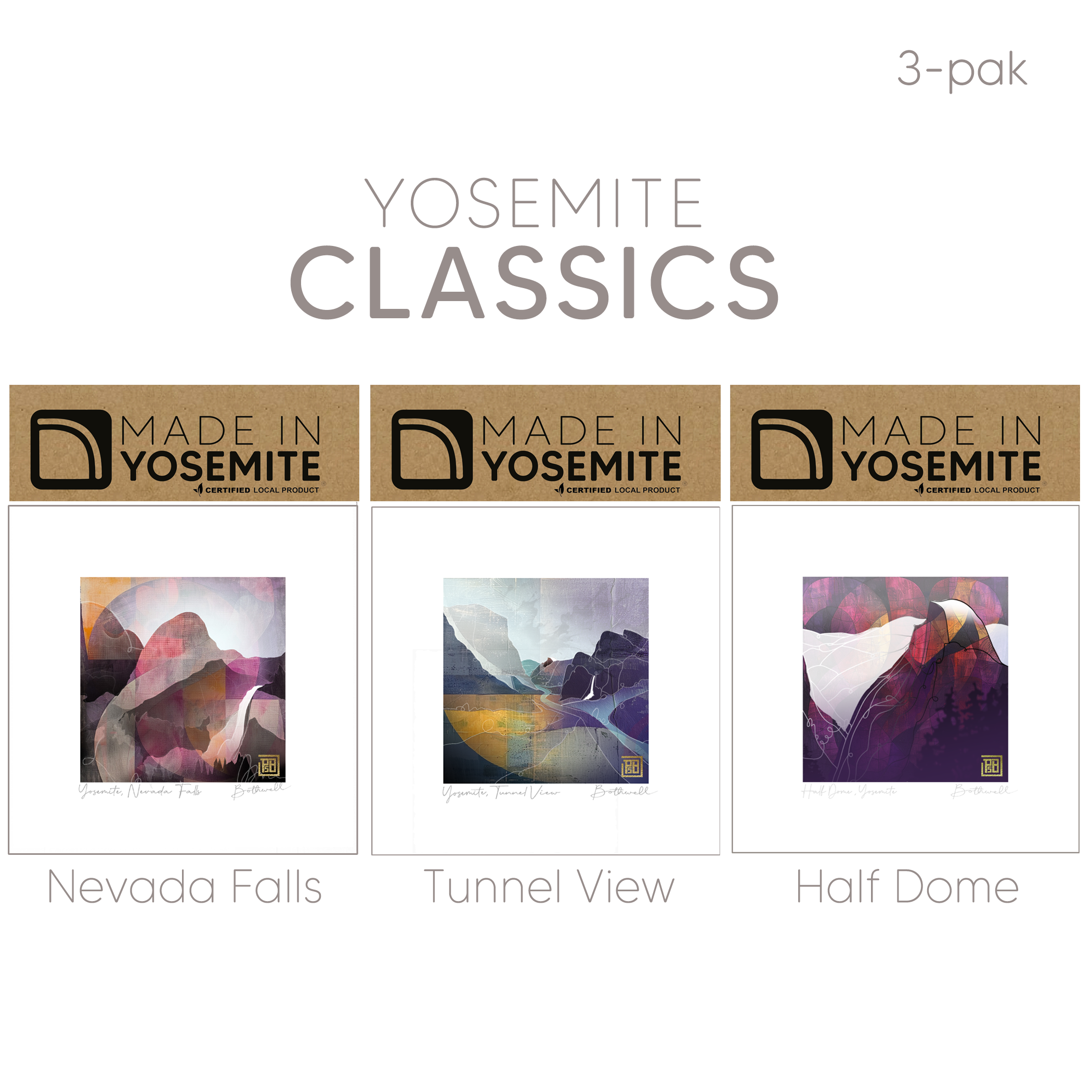 Yosemite Classics — 3-Pack Print Set